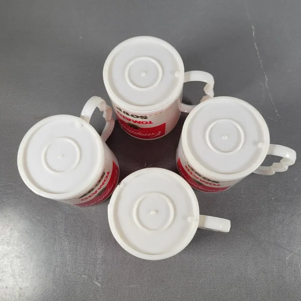 Vintage Campbell’s Soup Playset Cups and Plates Set of 7 (4 Cups, 3 Plates)